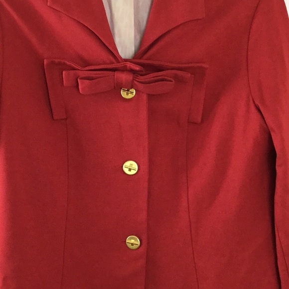 CAbi Cropped Jacket Blazer #3035 Holiday Red Bow - Picture 3 of 9